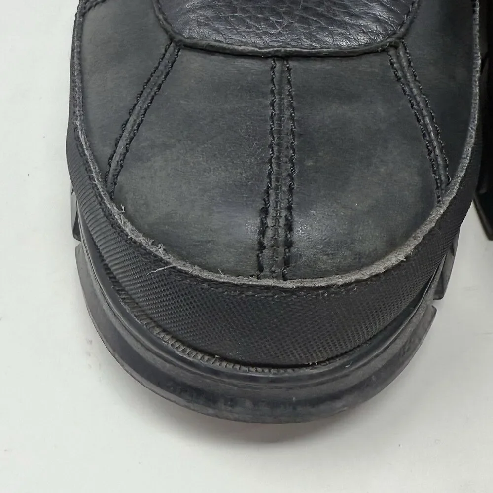 Polo Ralph Lauren Kilworth Duck Boots  Mens 13 Black Leather Zip Buckle Vintage